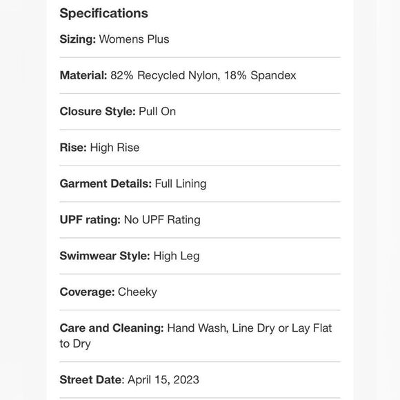 Micro Wave Print Cheeky HighWaist Bikini Bottom FeNoel xTarget Muted Geen NWT XL - Picture 6 of 8